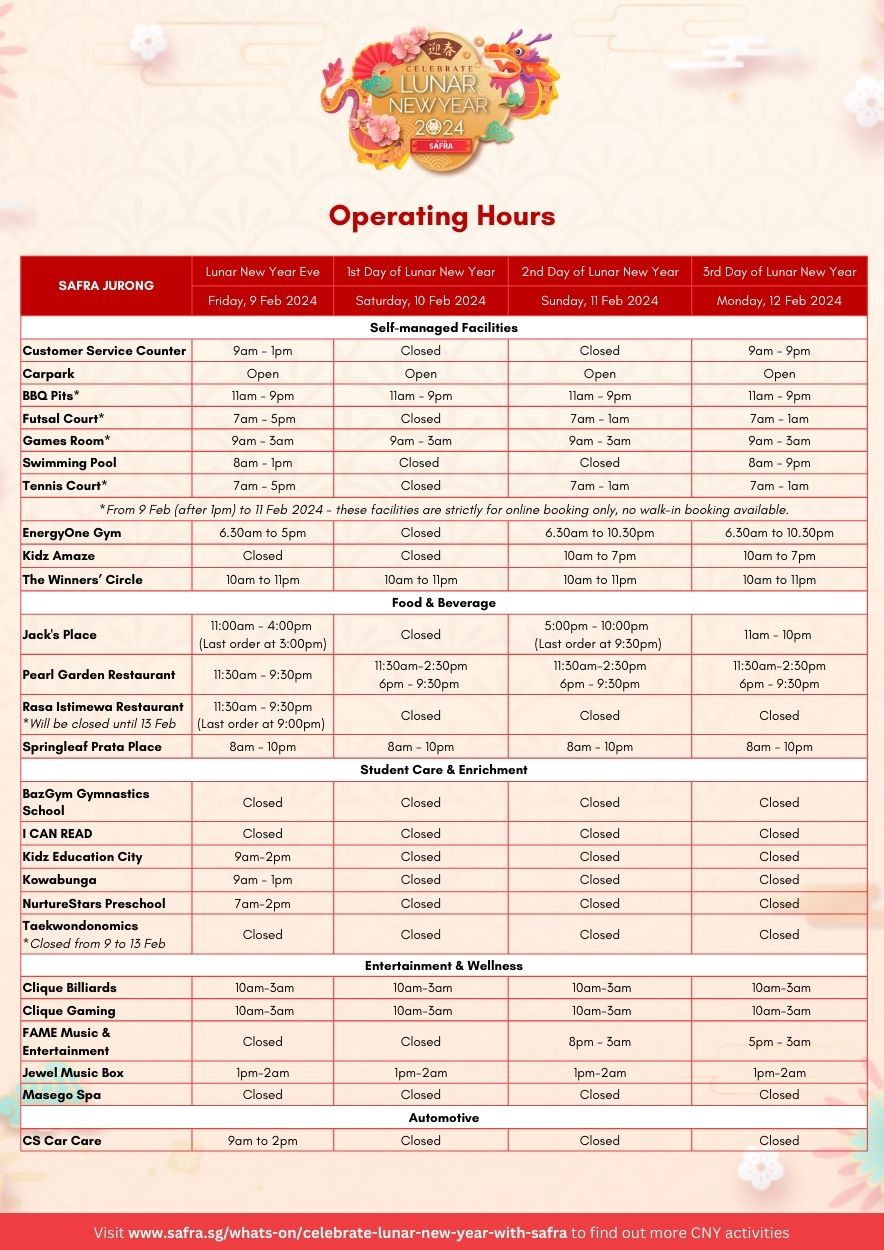 Operating Hours JR
