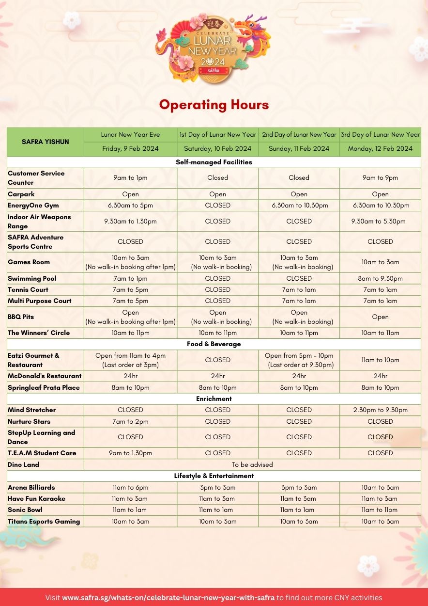 Operating Hours YS
